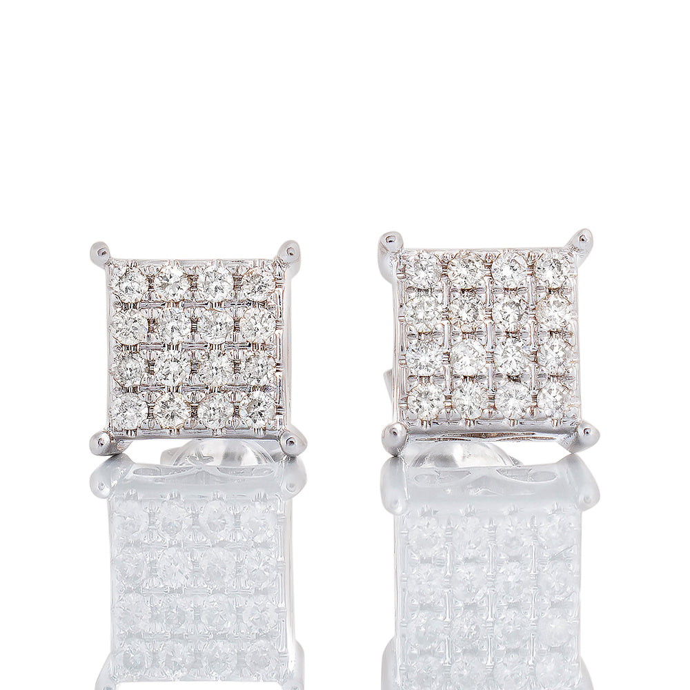 0.27ctw Square Diamond Studs