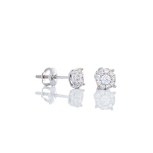 Load image into Gallery viewer, 0.25ctw Round Imperial Diamond Studs 14k White Gold
