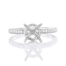 Load image into Gallery viewer, RING GW 18K 0.65CTW MICRO DIAMOND PAVE SHOULDERS AND SIDES WITH DIAMOND UNDERBASKET
