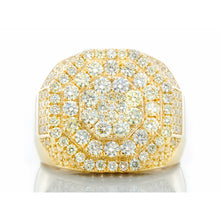 Load image into Gallery viewer, 2.85ctw Three Tiered Full Diamond Pave Octagon Forefront Ring 10k Gold
