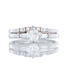 Load image into Gallery viewer, 0.65CTW Round Tapered Baguette Diamond Bridal Set
