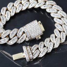 Load image into Gallery viewer, 11.50ctw Diamond Baguette Cuban Bracelet
