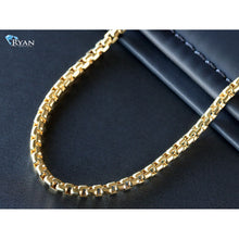 Load image into Gallery viewer, 2.25mm Rounded Italian Box Link Chain 10k Gold
