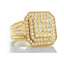 Load image into Gallery viewer, 3.00ctw Three Tiered Soft Square Forefront with Four Row Diamond Shoulders 10k Gold
