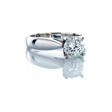Load image into Gallery viewer, 0.50ct Round Brilliant Solitaire Upswept Tapered Shoulders 14k White Gold
