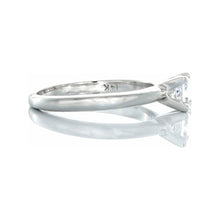 Load image into Gallery viewer, 0.50ct Princess Cut Solitaire High Polished Tapered Shoulders 14k White Gold
