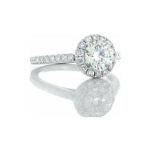 Load image into Gallery viewer, GIA 1.68ctw Brilliant Cut Solitaire With Round Diamond Pave Halo &amp; Shoulders 18k White Gold
