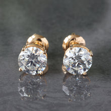 Load image into Gallery viewer, 2.00ctw Round Brilliant Cut Lab Created Diamond Solitaire Studs
