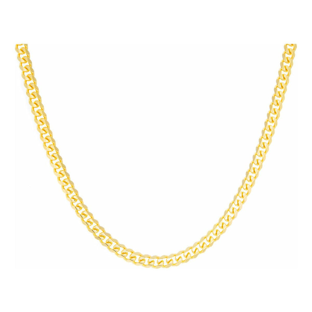 2.85mm Solid Concaved Box Link Chain 10k Gold
