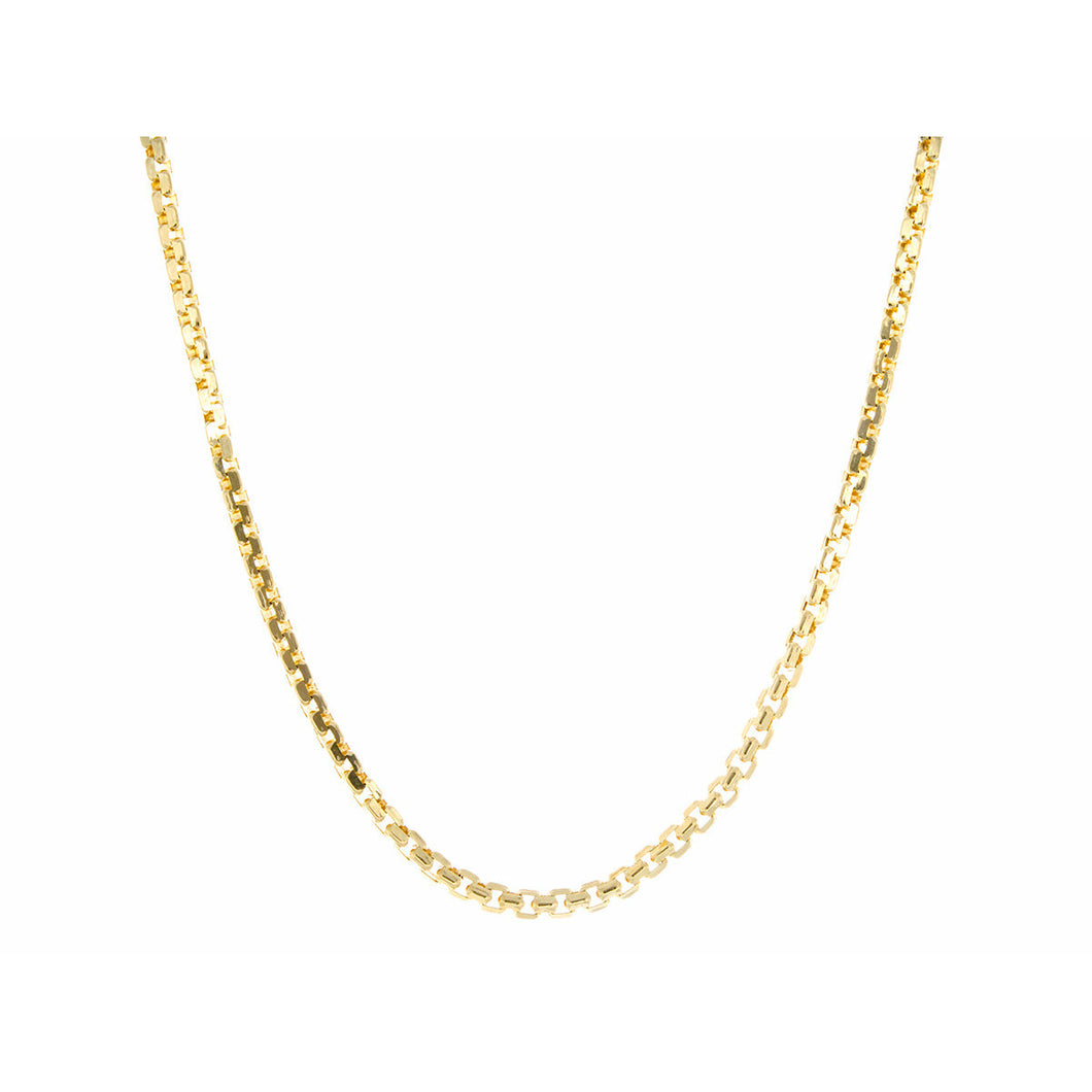 1.85mm Rounded Venetian Box Link Chain 10k Gold