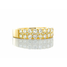 Load image into Gallery viewer, 1.55ctw Three Row Diamond Band with Mini Bezel Set Center Row
