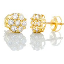Load image into Gallery viewer, 1.00ctw Diamond Flower Studs
