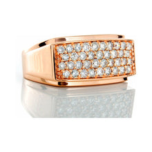 Load image into Gallery viewer, 1.20ctw Four Row Diamond Rectangle Forefront 10k Rose Gold
