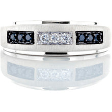 Load image into Gallery viewer, 0.25ctw Black &amp; White Diamond Band
