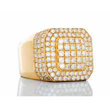 Load image into Gallery viewer, 2.55ctw Large Two Tiered Soft Square Center Diamond Pave Shoulders 10k Gold

