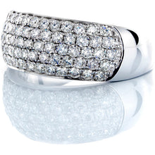 Load image into Gallery viewer, 1.00ctw Five Row Diamond Pave Dome Band

