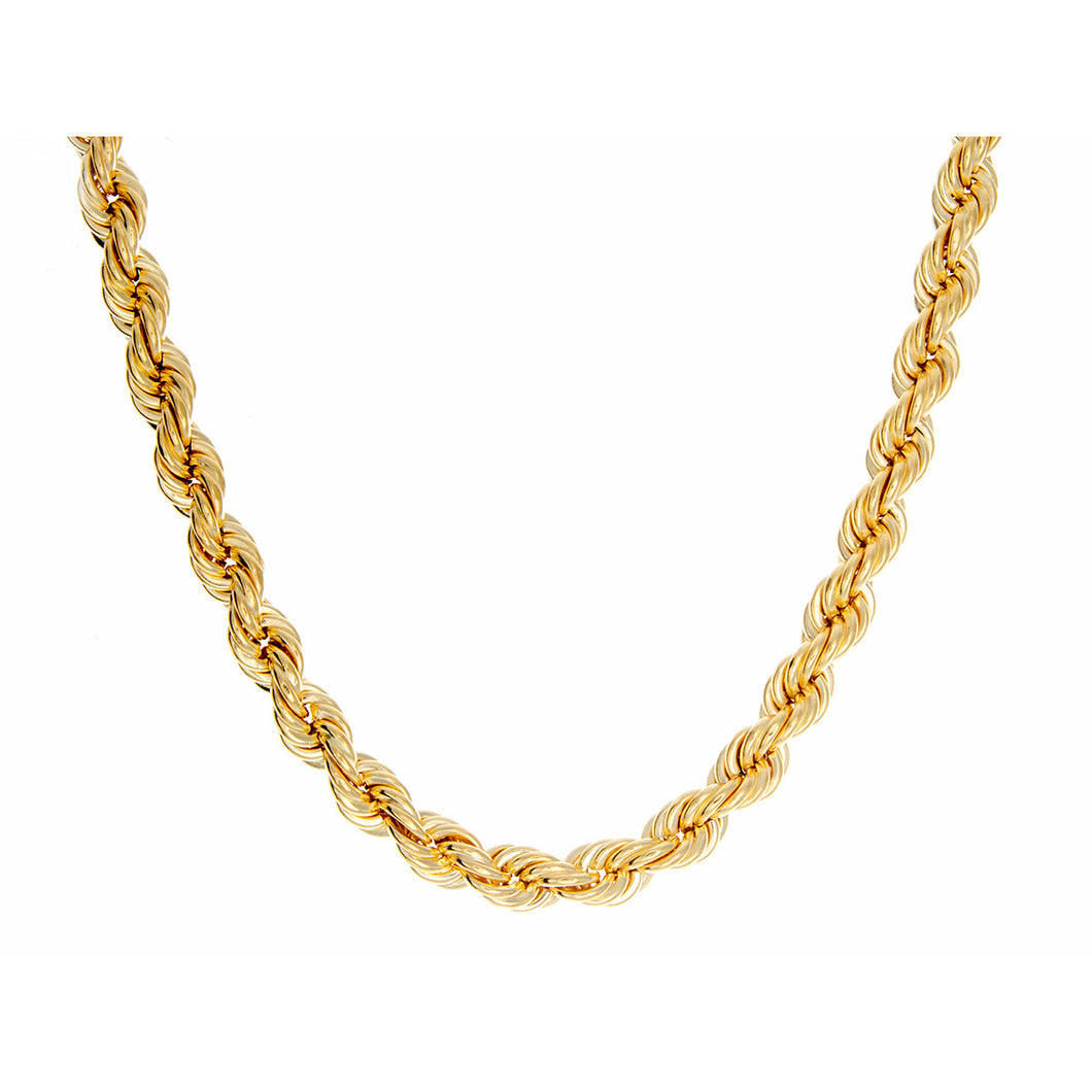 5mm Hollow Rope Links 14k Gold