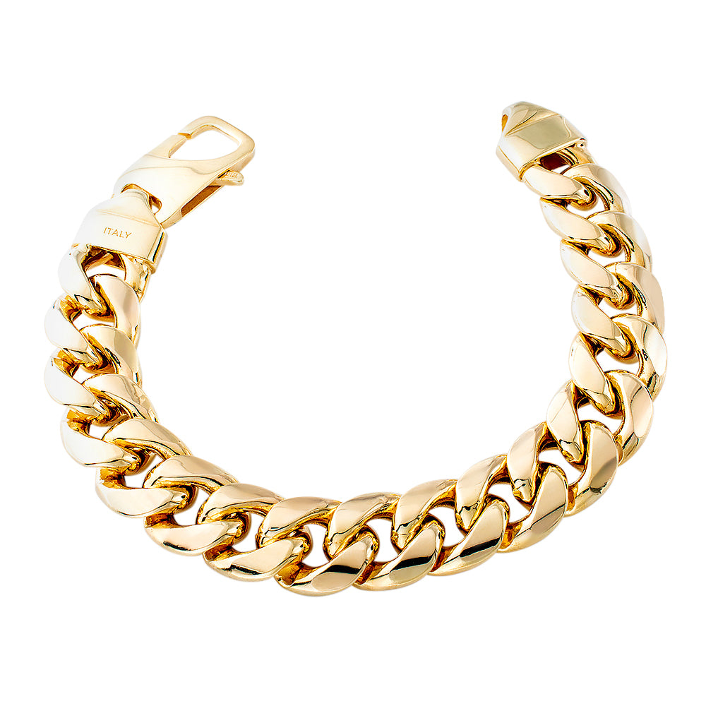15.50mm Hollow Miami Cuban Link Chain 10k Gold