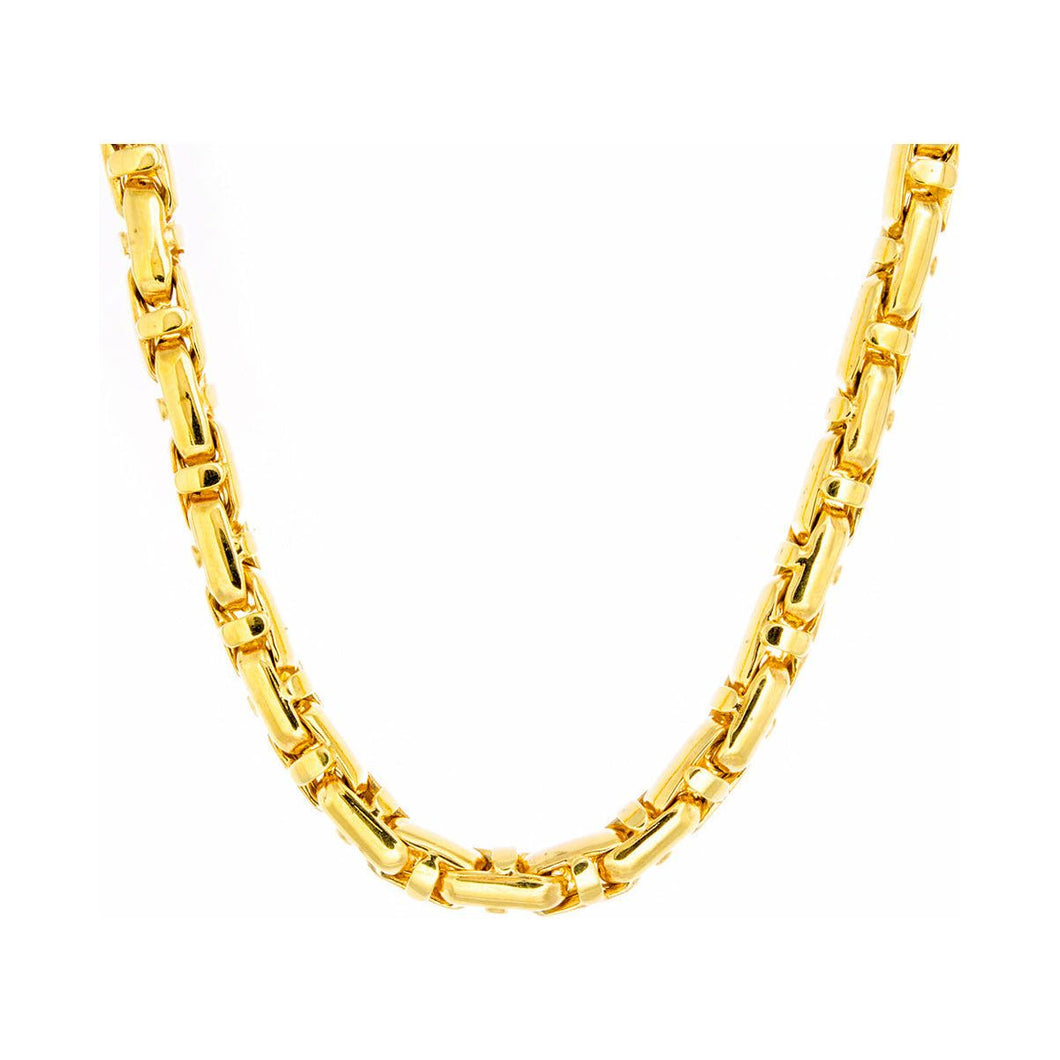 5mm Rounded Byzantine / Kings Link Chain  10k Gold