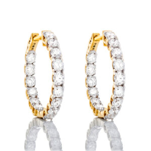 2.00ctw Inside-Out Diamond Hoops