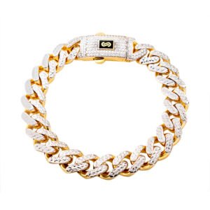 11mm Diamond Cut Monaco Link Bracelet