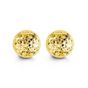 10mm Cosmo Ball Stud Earrings in Yellow Gold