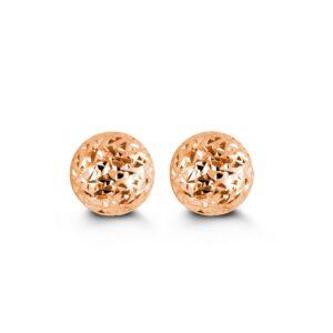 8mm Cosmo Ball Stud Earrings in Rose Gold