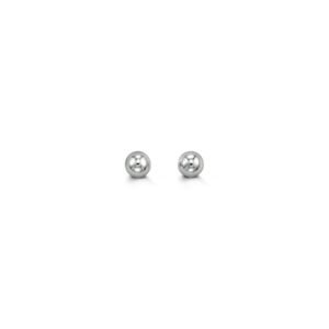 3mm White Gold High Polish Ball Studs