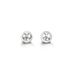 6mm White Gold High Polish Ball Studs