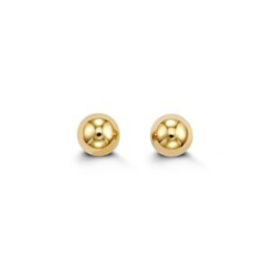 6mm Yellow Gold High Polish Ball Studs