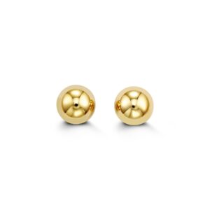 7mm Yellow Gold High Polish Ball Studs