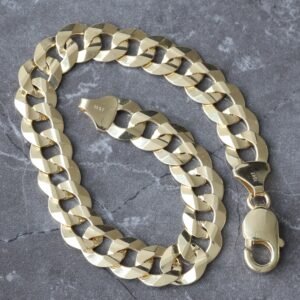 10mm Solid Beveled Edge Curb Link Bracelet