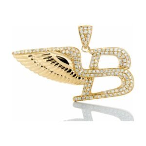 1.50ctw Diamond Flying Bentley B Pendant