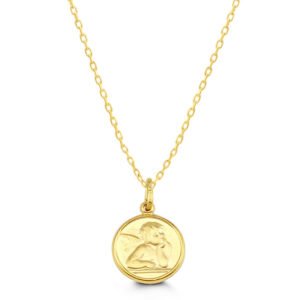 Round Angel Satin Finish Pendant