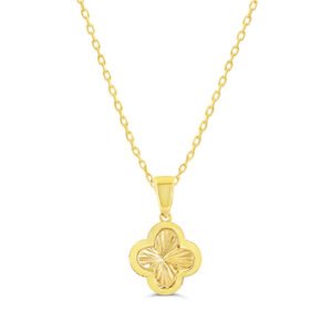 One Motif Starburst Pattern with Raised  High Polished Pendant