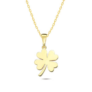 High Polished Four Leaf Clover Pendant