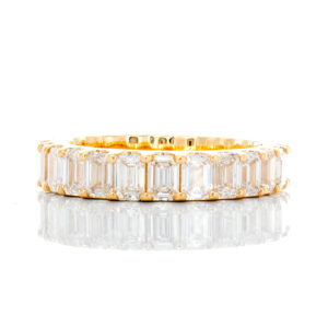 4.00ctw Emerald Cut U Prong Setting Eternity Band