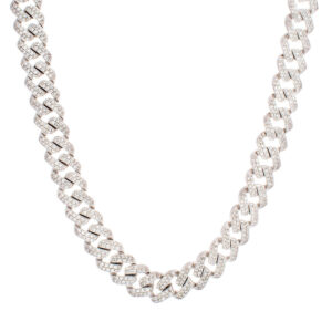 5.75ctw HoneyComb Set Diamond Cuban Chain