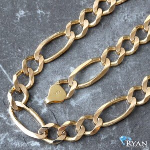 Solid Figaro Links 14k Chain