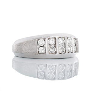 0.20ctw Five Row Vertical Illusion Channel Set Band