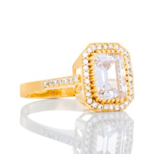 Emerald Solitaire With Halo