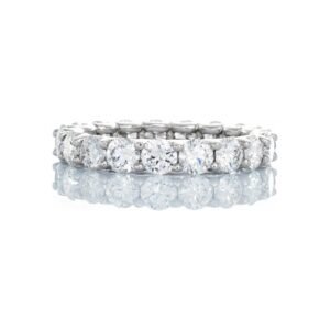 3.80ctw Shared U Prong Set Full Diamond Eternity Band 18k White Gold