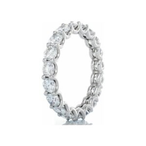 3.80ctw Shared U Prong Set Full Diamond Eternity Band 18k White Gold