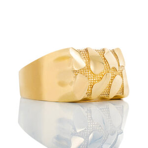 Rectangle Puff Nugget Ring