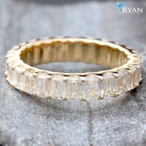 4.00ctw Emerald Cut U Prong Setting Eternity Band