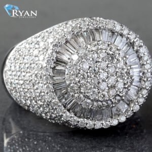 4.25ctw Large Brilliant & Baguette Cut Lollipop Ring