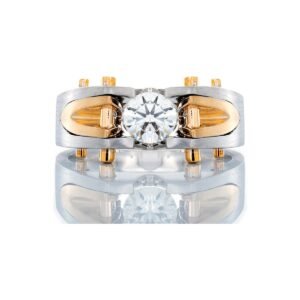 0.70ctw Tension Set Mens Diamond Solitaire Ring