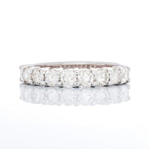 1.00CTW Natural 9 Stone Diamond Band