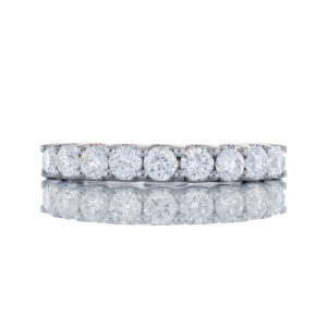 0.64ctw Diamond Shared Prong Set Band 18k White Gold