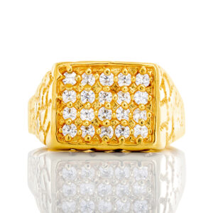 Square Top Cubic Nugget Ring